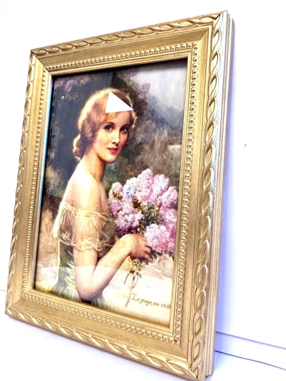 Vintage Style Gold Frame Lawrence Home 5 x 7 Easel Back F571011